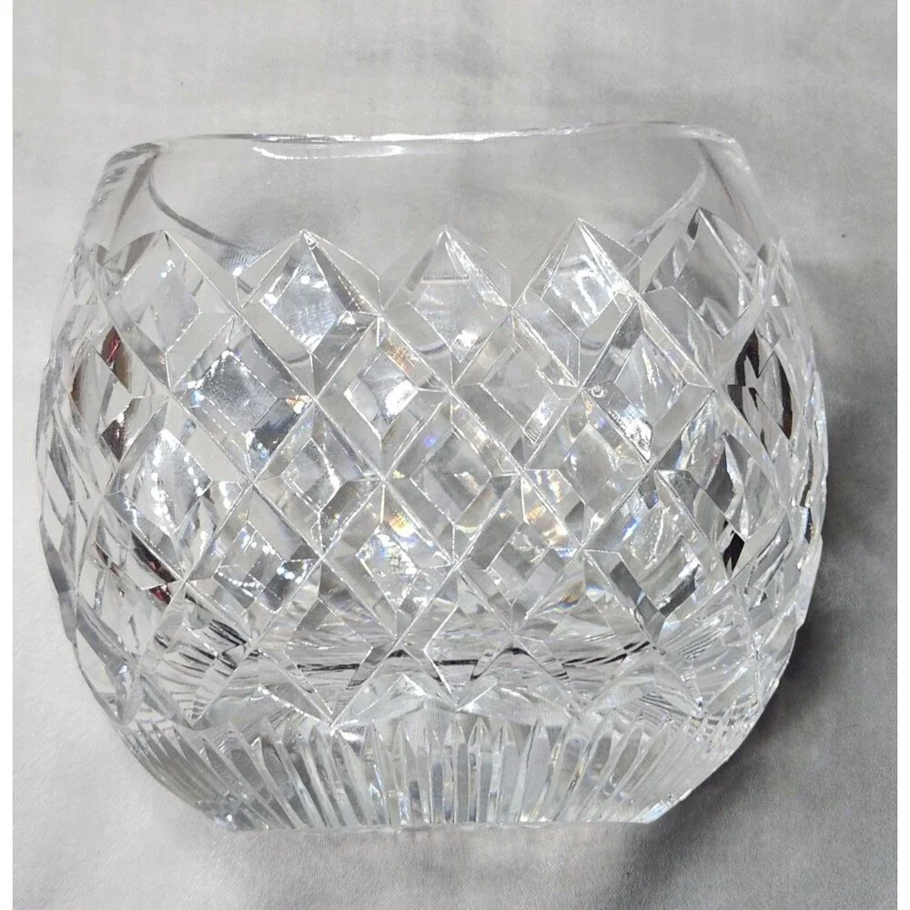 Waterford Crystal Oval Round Flower Vase 4.5